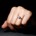 Lab Created Diamond Bezel Set Engagement Ring for Her