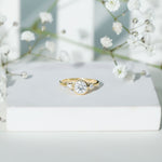 Lab Created Diamond Bezel Set Engagement Ring for Her
