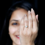 Lab Created Diamond Bezel Set Engagement Ring for Her
