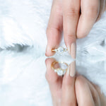 Lab Created Diamond Bezel Set Engagement Ring for Her