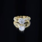 Certified Lab Created Diamond Antique Inspired Engagement Ring