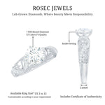 Certified Lab Created Diamond Antique Inspired Engagement Ring