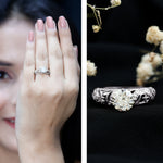 Certified Lab Created Diamond Antique Inspired Engagement Ring