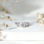 Certified Lab Created Diamond Antique Inspired Engagement Ring