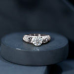 Certified Lab Created Diamond Antique Inspired Engagement Ring