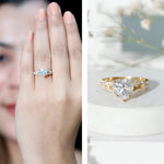 8 mm Lab Grown Diamond Heart Shape Engagement Ring