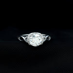 7 MM Round Lab Created Diamond Solitaire Infinity Ring for Her