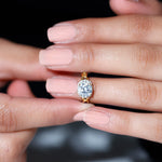 7 MM Round Lab Created Diamond Solitaire Infinity Ring for Her