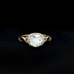 7 MM Round Lab Created Diamond Solitaire Infinity Ring for Her