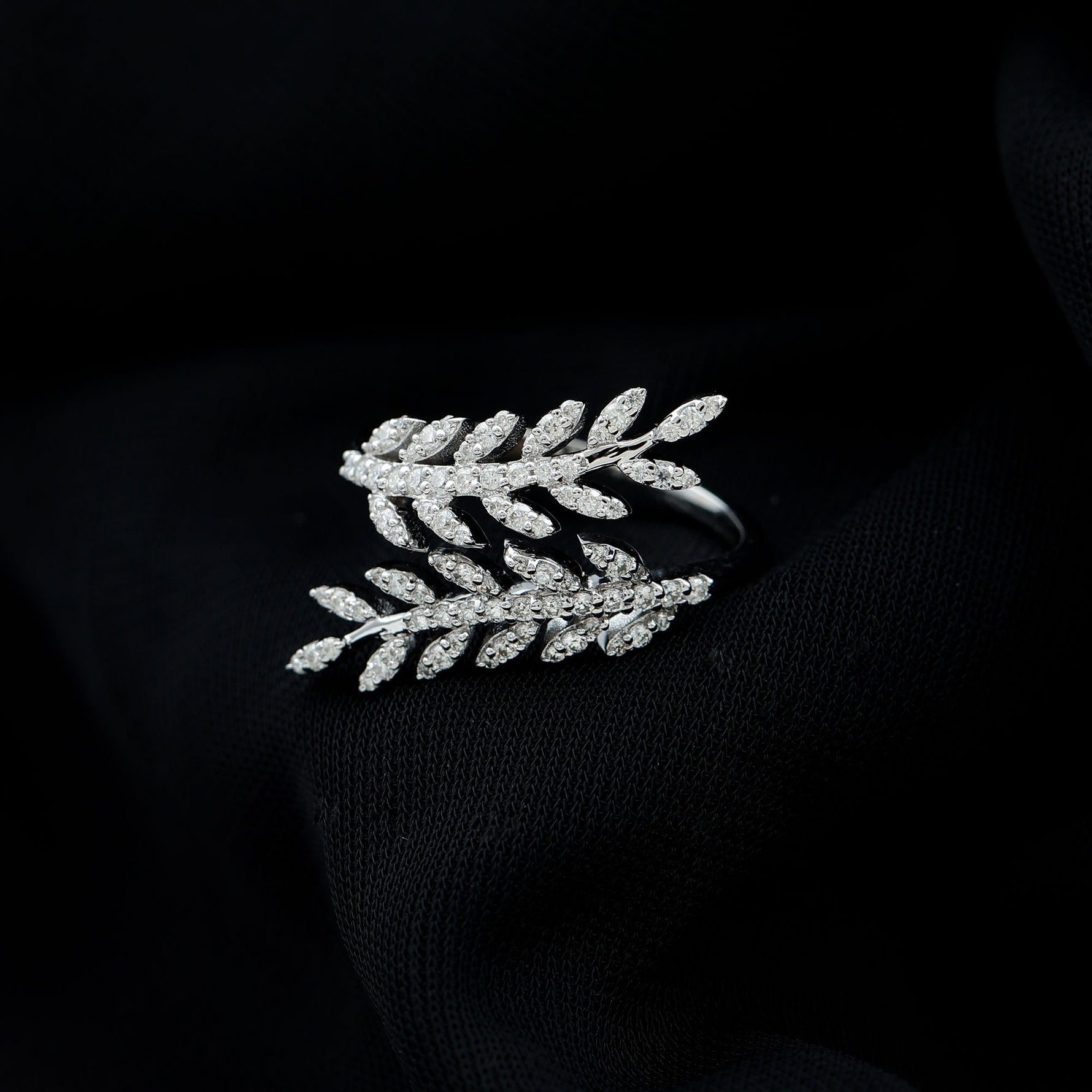 Certified Nature inspired Lab Grown Diamond Cocktail Ring for Women