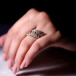 Certified Nature inspired Lab Grown Diamond Cocktail Ring for Women