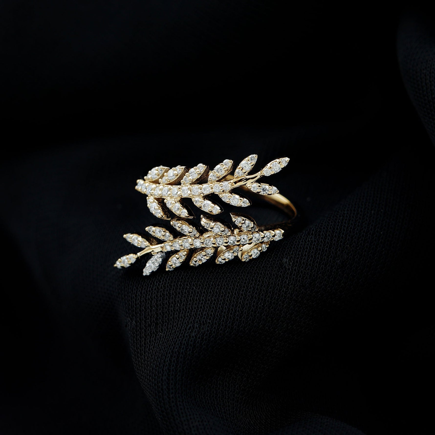 Certified Nature inspired Lab Grown Diamond Cocktail Ring for Women