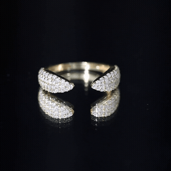 Lab Created Diamond Wedding Wrap Ring For Women