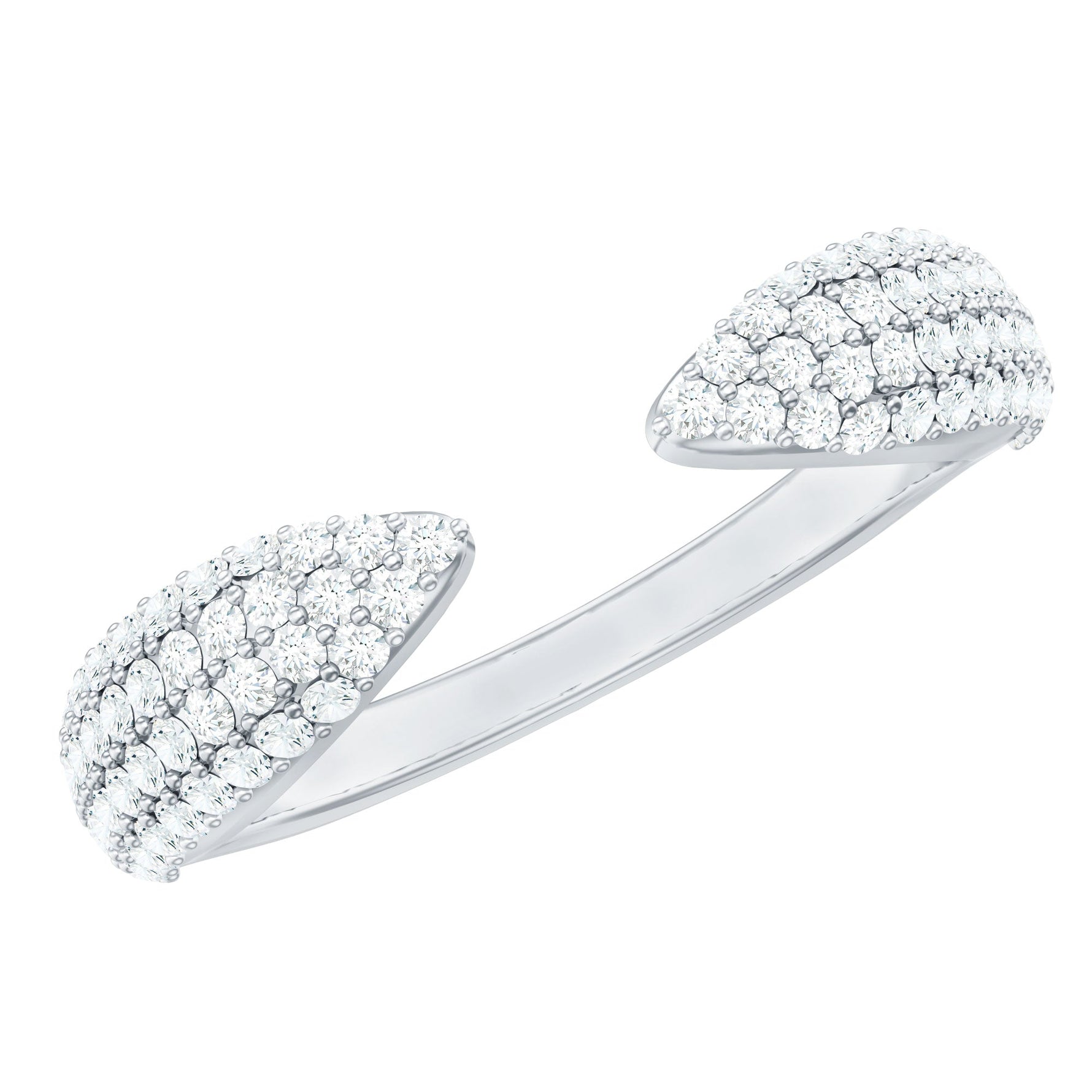 Lab Created Diamond Wedding Wrap Ring For Women