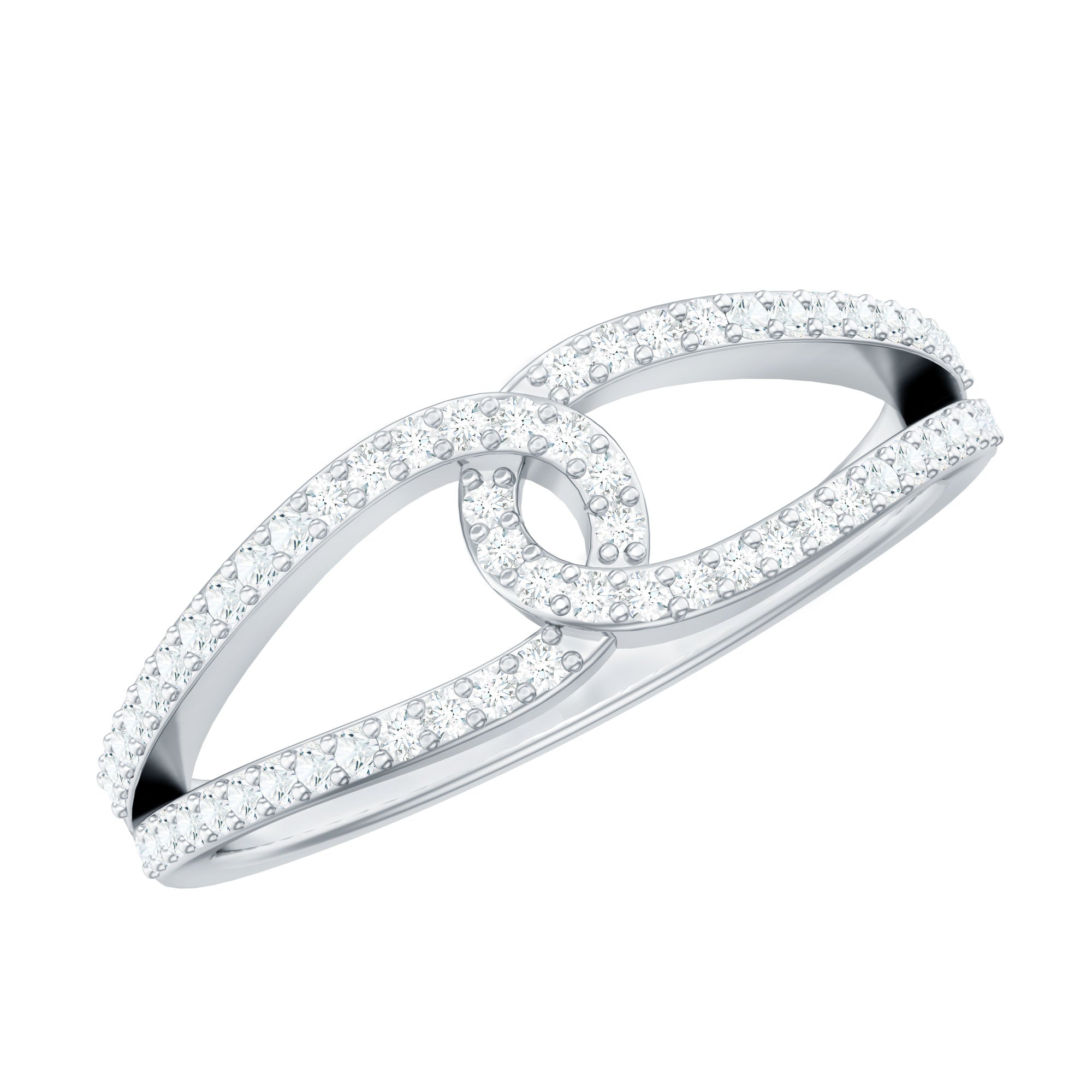 Brilliant Cut Lab Created Diamond Knot Anniversary Ring for Her