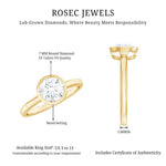 Brilliant Cut Bezel Set Lab Grown Diamond Simple Solitaire Ring