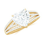 2 Carat Lab Created Diamond Heart Engagement Ring