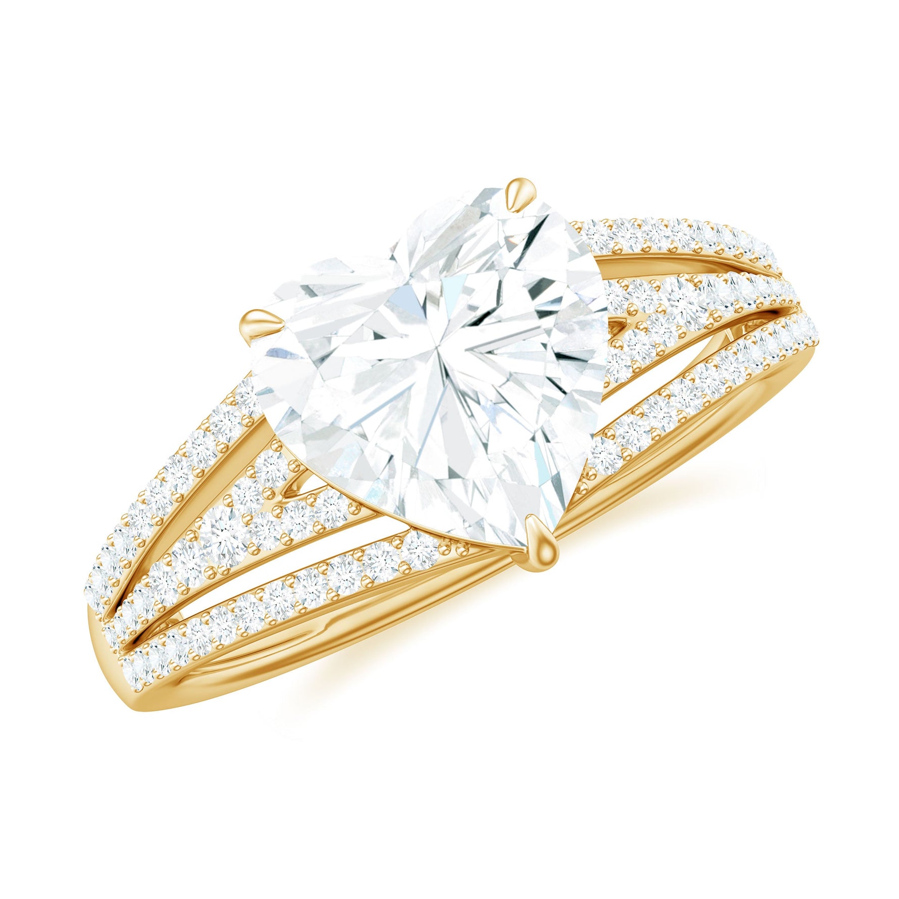 2 Carat Lab Created Diamond Heart Engagement Ring