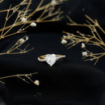 Lab Grown Diamond Heart Engagement Ring With Bypass Details