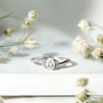 Pear Lab Created Diamond Engagement Bypass Ring for Her