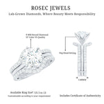 Lab Created Diamond Engagement Ring with Ring Guard