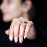 Lab Created Diamond Engagement Ring with Ring Guard