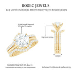 Lab Created Diamond Engagement Ring with Ring Guard