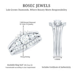Lab Grown Diamond Trio Wedding Ring Set For Bride