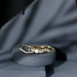 Lab Grown Diamond Trio Wedding Ring Set For Bride