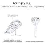 Certified 6 mm Lab Created Diamond Round Engagement Ring in Tension Setting