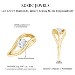 Certified 6 mm Lab Created Diamond Round Engagement Ring in Tension Setting