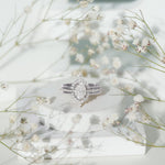 Certified Lab Grown Diamond Vintage Engagement Ring Set With 3 Pieces