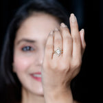 Certified Lab Grown Diamond Vintage Engagement Ring Set With 3 Pieces