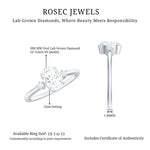 Certified 1 Carat Oval Lab Grown Diamond Engagement Ring for Women