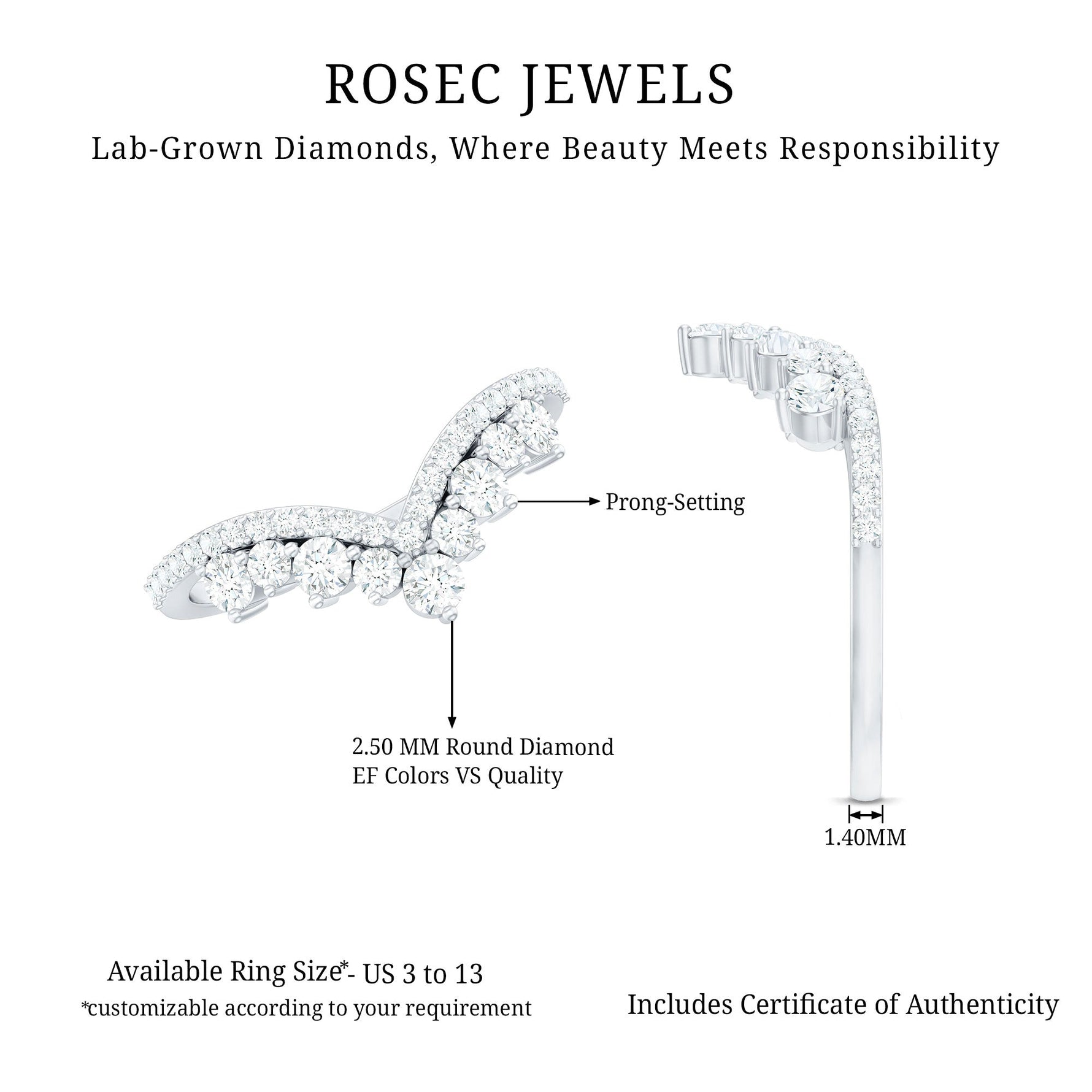 Classic Lab Grown Diamond Engagement Ring Enhancer