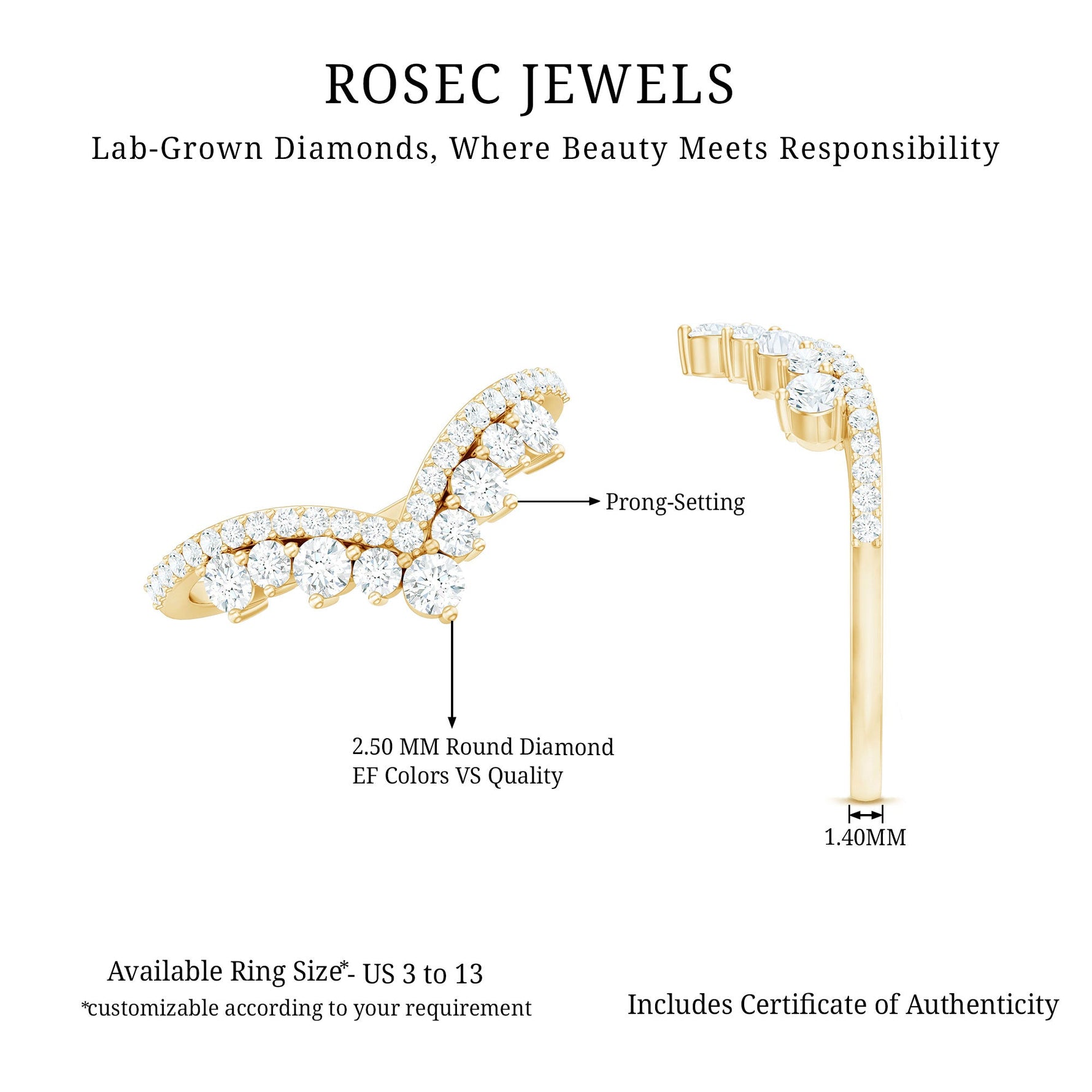 Classic Lab Grown Diamond Engagement Ring Enhancer