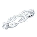Lab Grown Diamond Braided Wedding Ring For Women