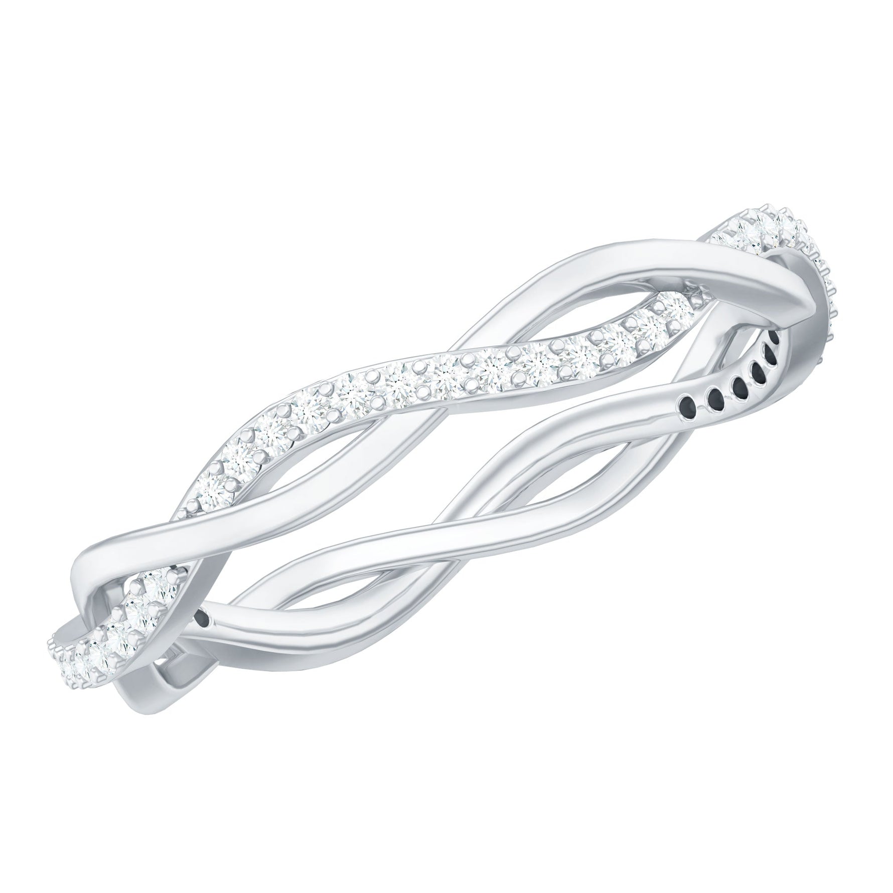 Lab Grown Diamond Braided Wedding Ring For Women