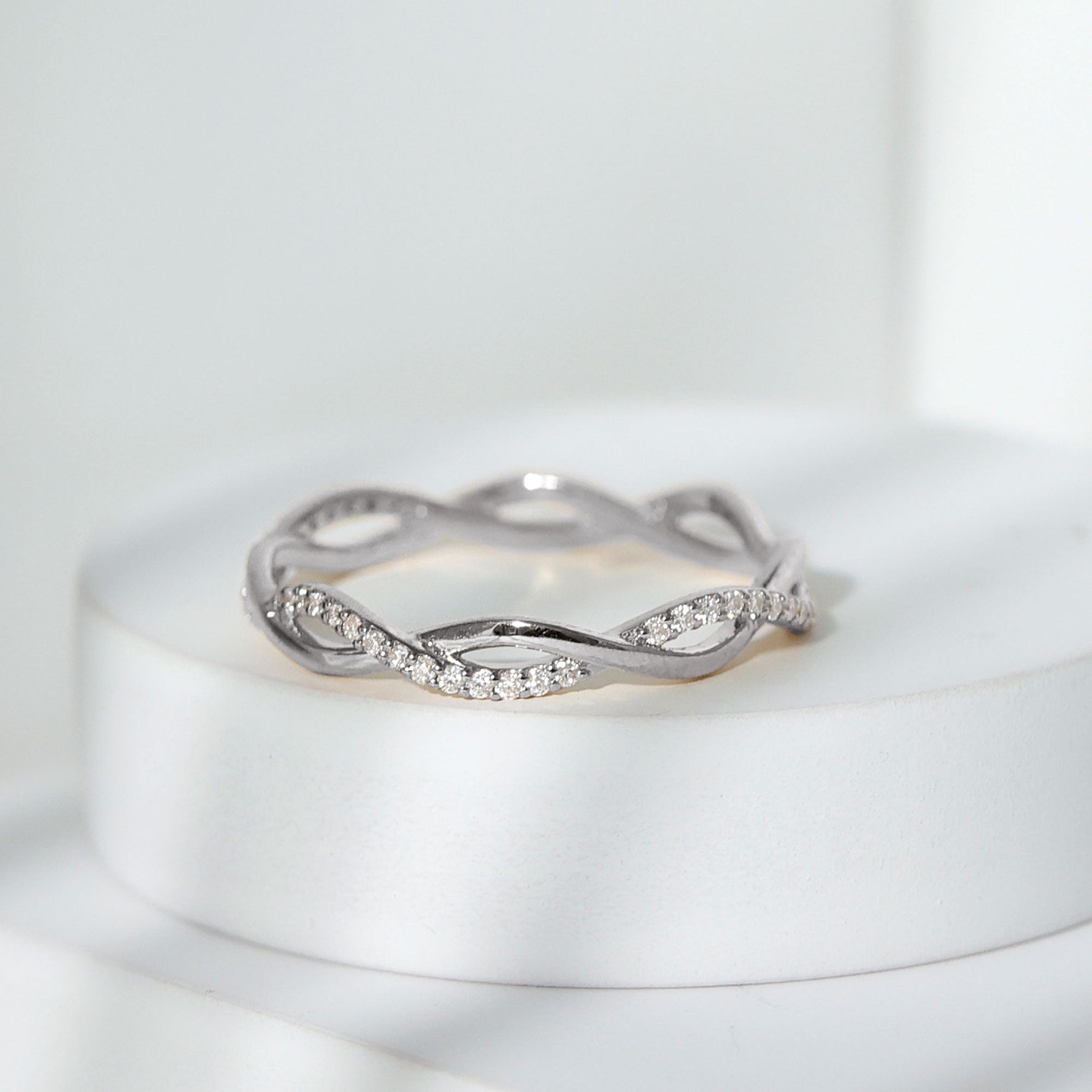 Lab Grown Diamond Braided Wedding Ring For Women