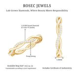 Lab Grown Diamond Braided Wedding Ring For Women
