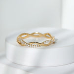 Lab Grown Diamond Braided Wedding Ring For Women