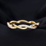 Lab Grown Diamond Braided Wedding Ring For Women