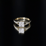 Princess Cut Engagement Ring for Women With Lab Created Diamond
