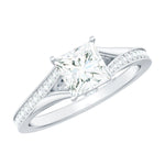 Princess Cut Engagement Ring for Women With Lab Created Diamond