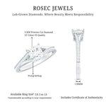 Princess Cut Engagement Ring for Women With Lab Created Diamond