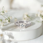 Princess Cut Engagement Ring for Women With Lab Created Diamond