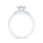 Lab Grown Diamond 6 MM Princess Cut Engagement Ring With Enhancer