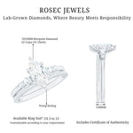Lab Grown Diamond 5X10MM Marquise Engagement Ring with Wedding Band
