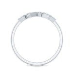 Baguette Cut Diamond Cluster Wedding Ring