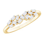 Baguette Cut Diamond Cluster Wedding Ring